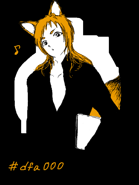【白黒】狐緒