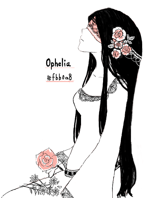 【白黒】オフィーリア