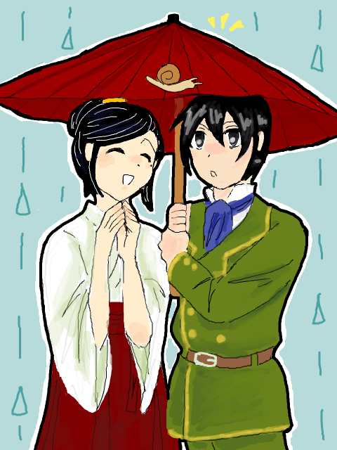 【帝國】あみだ⑥　空汰君と初芽が一緒の傘に入る