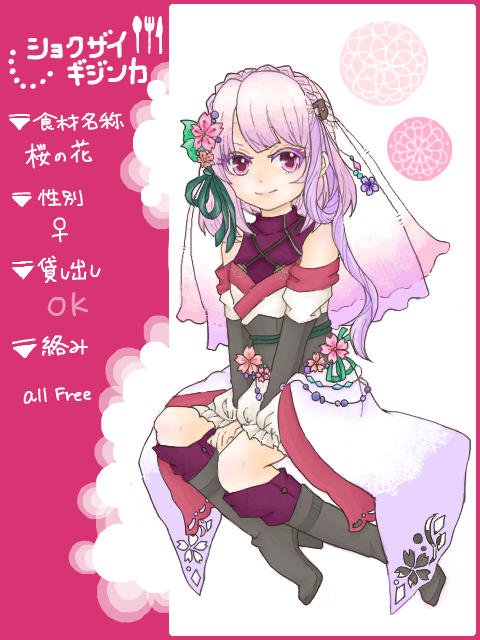 Ren 食材擬人化 桜の花 手書きブログ