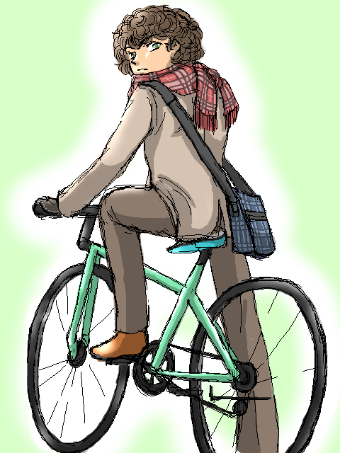 自転車通勤。