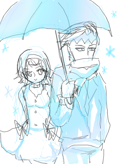 相合傘をしている【露鈴】を描きor書きましょう！