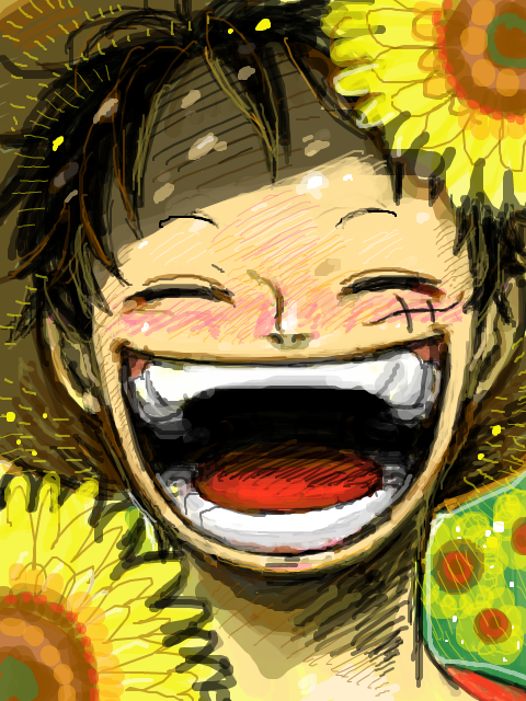 夢島スイ ルフィにとびきりの笑顔を 手書きブログ