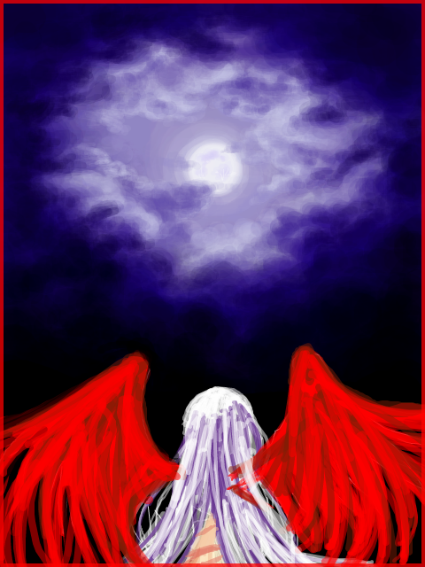 紅色の翼の天使